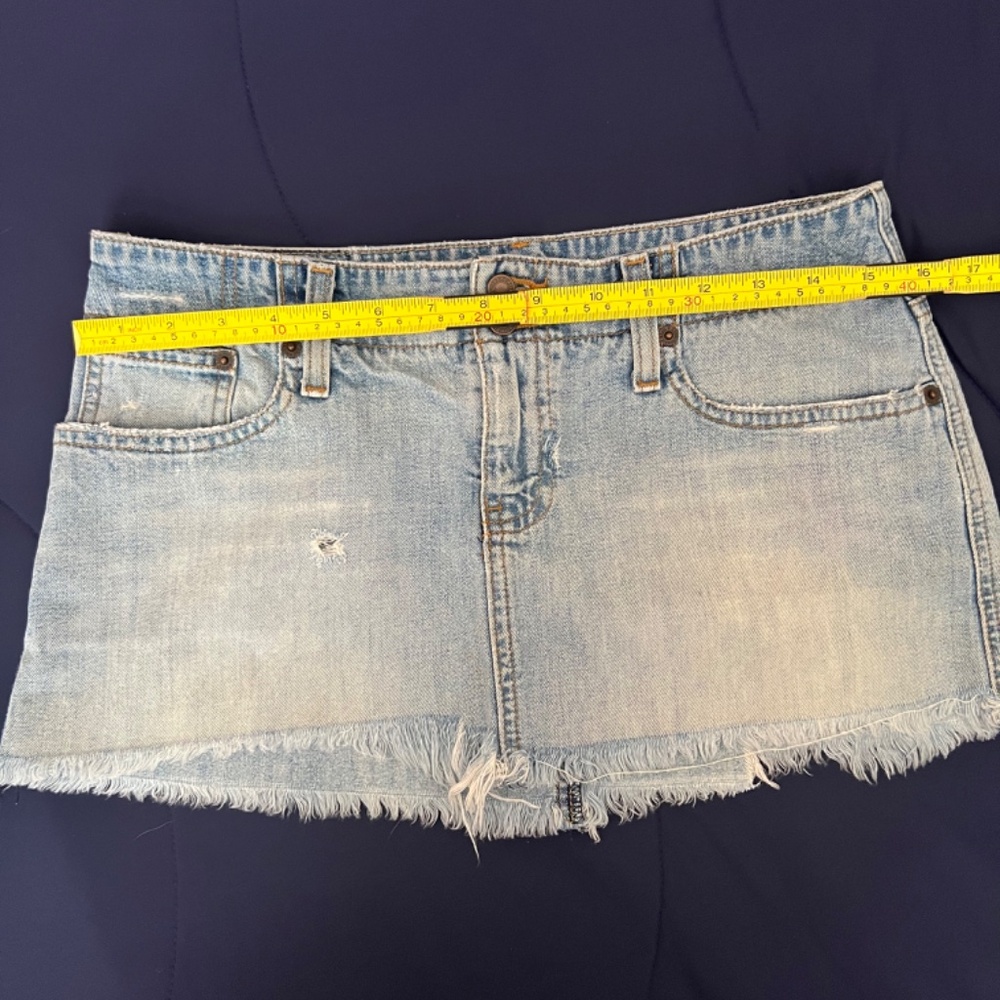 Vintage Abercrombie & Fitch Distressed Denim Miniskirt